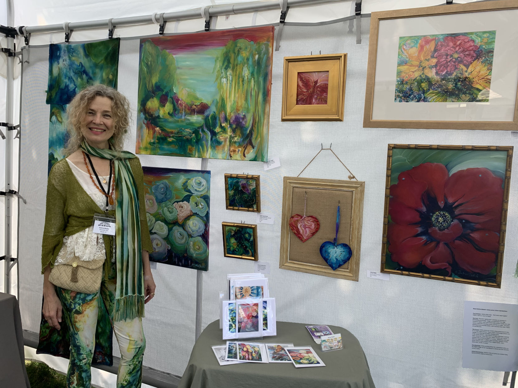 Bettina Madini displays her paintings